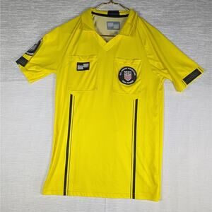 Official Sports USSF Soccer Referee Jersey Mens Small Yellow Short Sleeve